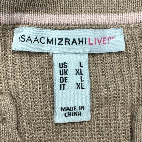 Isaac Mizrahi Live! Tan Button Down Cardigan Women’s Large - Picture 5 of 7